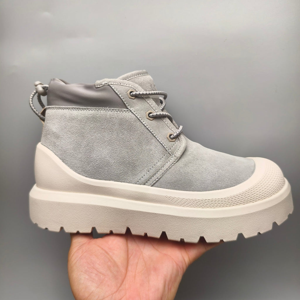 Light Grey High-Top Trendy Casual Sneakers — New Arrival | In Stock